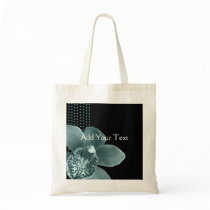 Tiffany Blue Orchid on Black Bag
