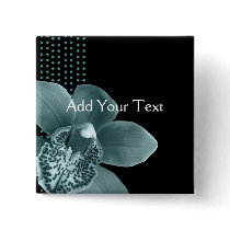 Tiffany Blue Orchid on Black