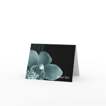 Tiffany Blue Orchid on Black