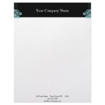 Tiffany Blue Orchid on Black
