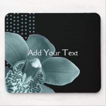 Tiffany Blue Orchid on Black