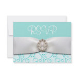 Tiffany Blue RSVP Wedding Cards invitations