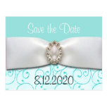 Tiffany Blue Wedding Save the Date Cards Postcard