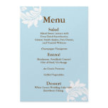 Tiffany Damask Wedding Menu Invitations