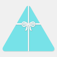 Tiffany-inspired, robins egg blue triangle sticker