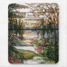 Tiffany Stained Glass Jesus Mousepad