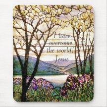 Tiffany Stained Glass Jesus Mousepad