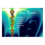 TIGE D'ASCLEPIUS AVEC 7 CHAKRAS, ÉNERGIE SPIRITUEL MODÈLE DE CARTE DE VISITE