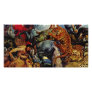 Tiger And Lion Hunting By Rubens Peter Paul Personalized Photo Card