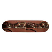 Tiger - Antiquarian, Colourful Book Illustration Skateboard Decks