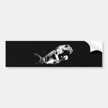 Tiger Attacking Bumper Sticker