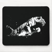 Tiger Attacking Mouse Pads