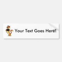 Tiger - Black Mascot Bumper Sticker