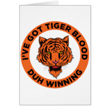 Tiger Blood Greeting Cards