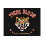 Tiger Blood Party Supplements postcards