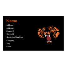 Tiger Business Profile Card Business Card Template