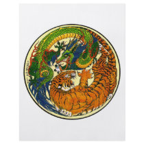 Tiger & Dragon Yin Yang Personalized Flyer