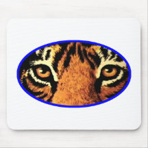 Tiger Eyes Blue The MUSEUM Zazzle Gifts Mouse Pad