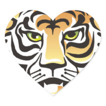Tiger Eyes Heart Sticker