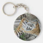 TIGER FIGHT - ACTION PHOTOGRAPH KEYCHAINS