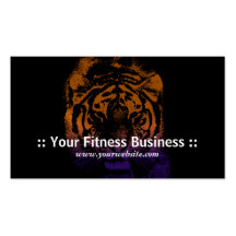 Tiger Fitness/Workout dark business card