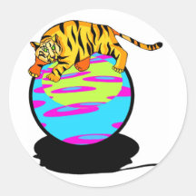Tiger Globe Stickers