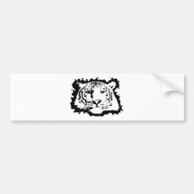 Tiger head 2 bumper stickers