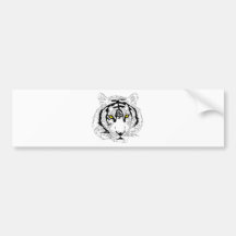 Tiger head bumper stickers