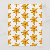 Tiger Lily Flowers. Pattern. Custom Flyer