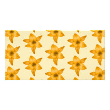 Tiger Lily Pattern. Photo Card Template