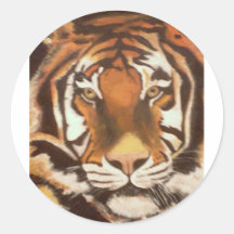 TIGER MUGSY ROUND STICKERS