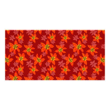Tiger orchids pattern photo greeting card