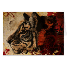 tiger paint greeting cards