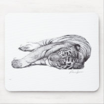 Tiger - Pen and Ink Mouse Pads