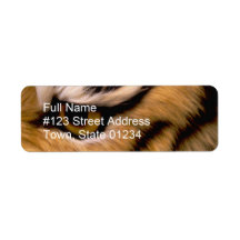 Tiger Photo Return Address Label