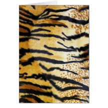 Tiger Print Greeting Card