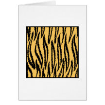 Tiger Print. Orange and Black Pattern. Cards