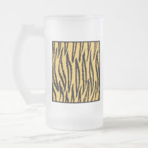 Tiger Print. Orange and Black Pattern. Coffee Mugs