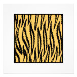 Tiger Print. Orange and Black Pattern. Invite