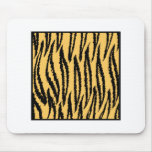 Tiger Print. Orange and Black Pattern. Mouse Pads
