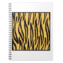 Tiger Print. Orange and Black Pattern. Note Books