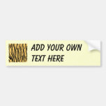 Tiger Print Pattern. Orange and Black. Bumper Sticker