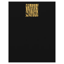 Tiger Print Pattern. Orange and Black. Personalized Letterhead
