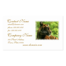Tiger Profile Business Card