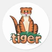 TIGER! ROUND STICKER