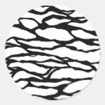 Tiger Round Stickers