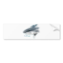 Tiger Shark Head Bumper Sticker