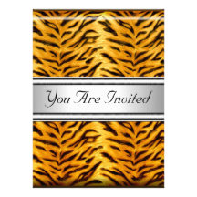 Tiger Skin Birthday Party Invitation