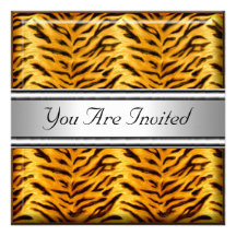 Tiger Skin Birthday Party Invitation