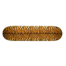 Tiger skin pattern skateboard
